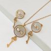 Collar y aretes mujer acero inoxidable llave infinitum