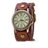 Reloj hombres CCQ Vintage JW0115 cuero cafe