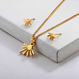 Conjunto económico acero inoxidable moda luz