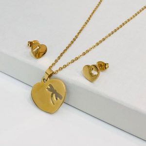 Conjunto económico acero inoxidable libélula calada
