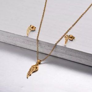 Conjunto económico acero inoxidable moda alas