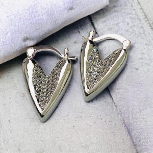 Pendientes color plata chapa de oro 18k