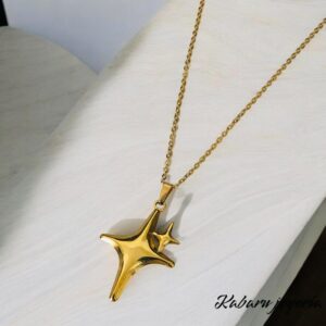 Collar dorado acero inoxidable estrella