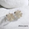 Pendientes color plata acero inoxidable circulares