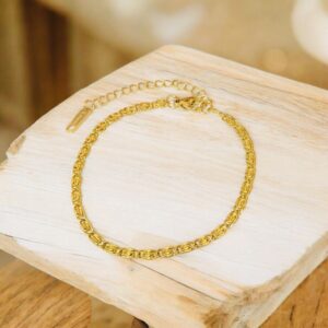 Pulsera dorada acero inoxidable