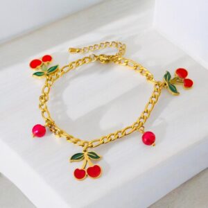 Pulsera dorada acero inoxidable fruits
