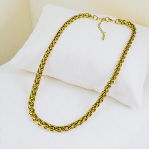 Collar dorado acero inoxidable grueso