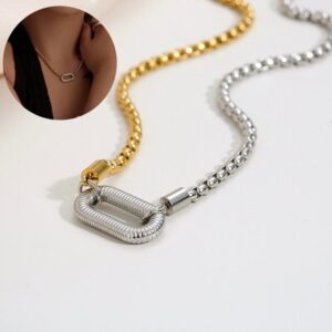 Collar dos tonos acero inoxidable