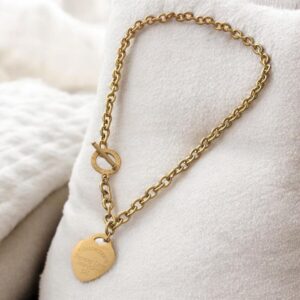 Collar dorado acero inoxidable love forever