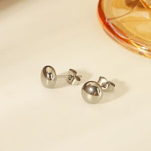 Aretes color plata acero inoxidable chicos