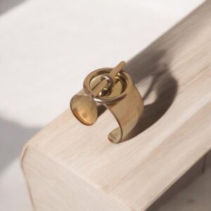 Anillo ajustable acero inoxidable rosa oro