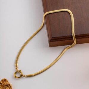 Collar dorado acero inoxidable planchado