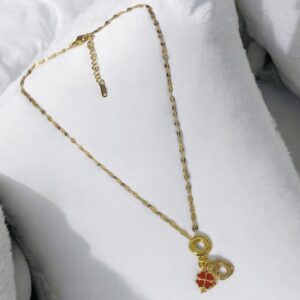 Collar dorado acero inoxidable dijes colgantes