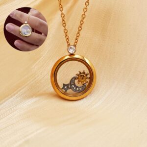 Collar dorado acero inoxidable Mom