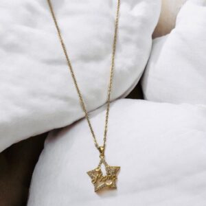Collar dorado acero inoxidable estrella mom