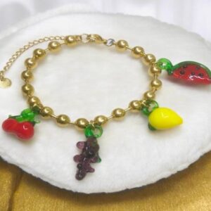 Pulsera dorada acero inoxidable fruit