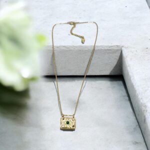Collar dorado acero inoxidable ojo turco