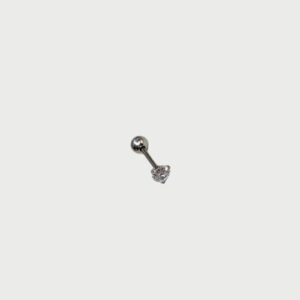 Persing de oreja color plata acero inoxidable