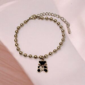 Pulsera dorada acero inoxidable osito