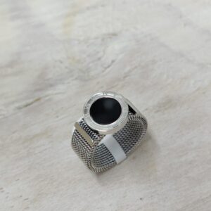 anillo T8 color plata acero inoxidable numeros romanos