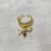 Anillo ajustable dorado Chapa de oro 18k dije niño
