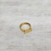 Anillo T dorado acero inoxidable oval