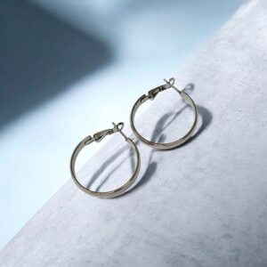 Arracadas color plata acero inoxidable 30 mm