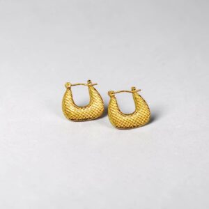 Aretes  dorados tipo U acero inoxidable