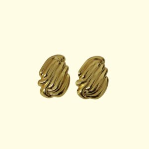 Aretes dorados acero inoxidable retros