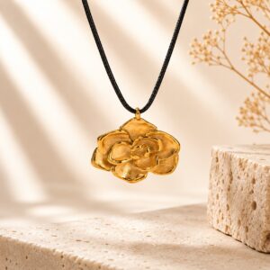 Collar cordon dije acero inoxidable flor