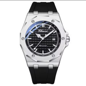 Reloj Chenxy caballero color plata fondo negro