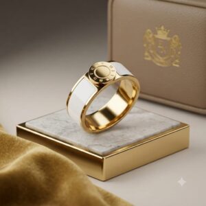 anillo dorado blanco acero inoxidable insp Bulgary 7